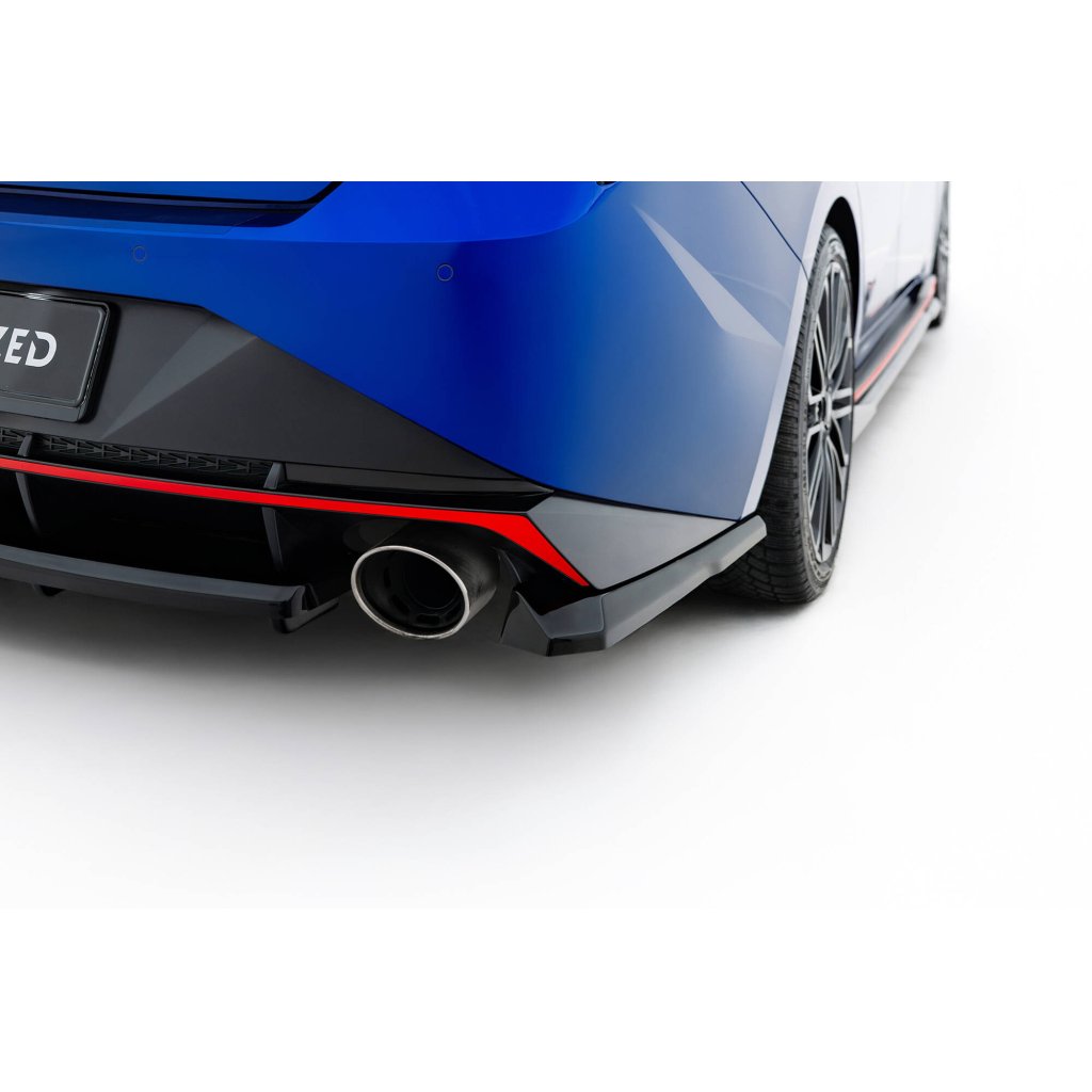 Maxton Design boční difuzory pod zadní nárazník pro Hyundai Elantra N Mk7, černý lesklý plast ABS