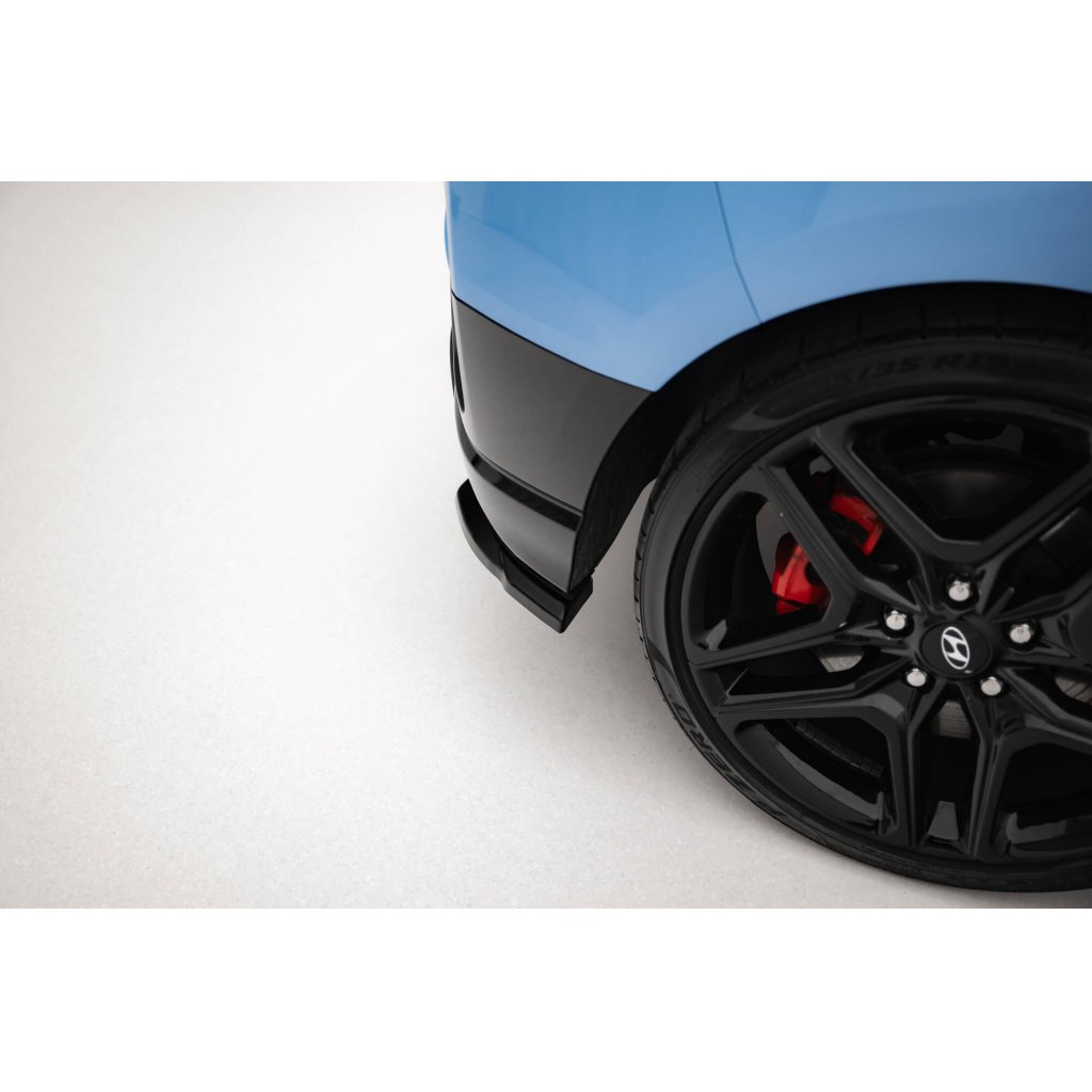 Maxton Design boční difuzory pod zadní nárazník pro Hyundai Veloster N Mk2, černý lesklý plast ABS