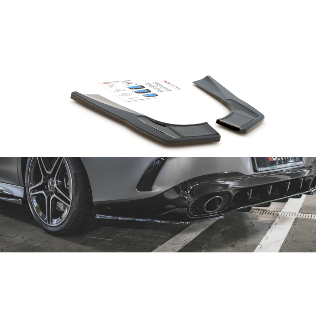 Maxton Design boční difuzory pod zadní nárazník pro Mercedes CLA C118/AMG 35, carbon-Look