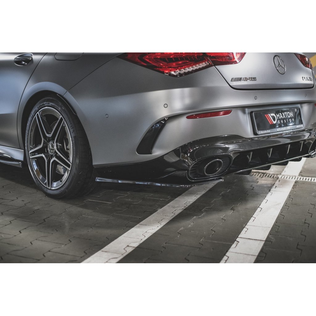Maxton Design boční difuzory pod zadní nárazník pro Mercedes CLA C118/AMG 35, carbon-Look