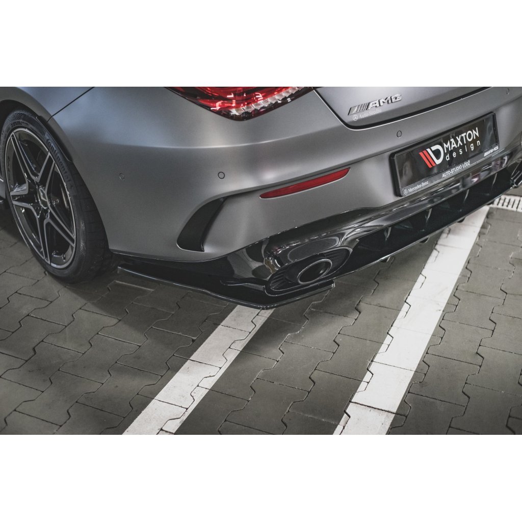 Maxton Design boční difuzory pod zadní nárazník pro Mercedes CLA C118/AMG 35, carbon-Look