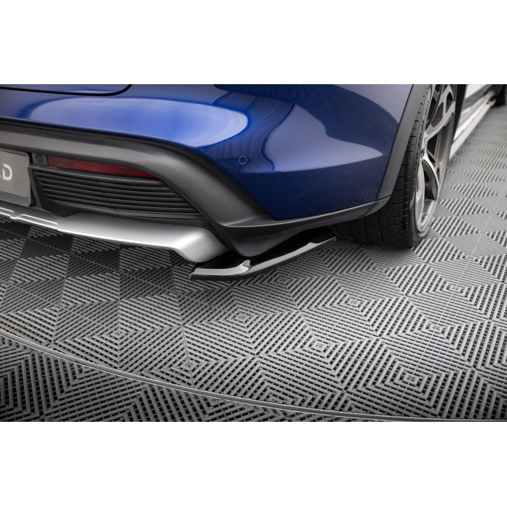 Maxton Design boční difuzory pod zadní nárazník pro Porsche Taycan 4S, černý lesklý plast ABS, Cross Turismo