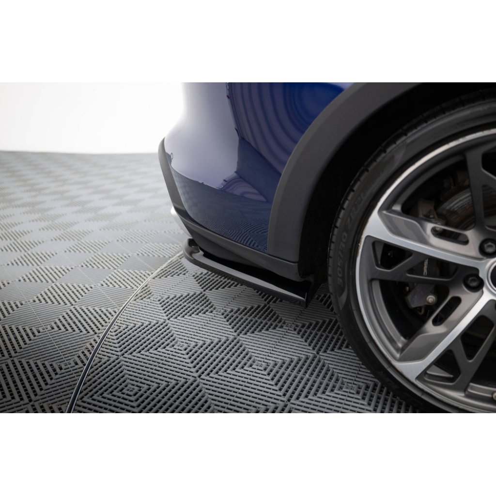Maxton Design boční difuzory pod zadní nárazník pro Porsche Taycan 4S, černý lesklý plast ABS, Cross Turismo