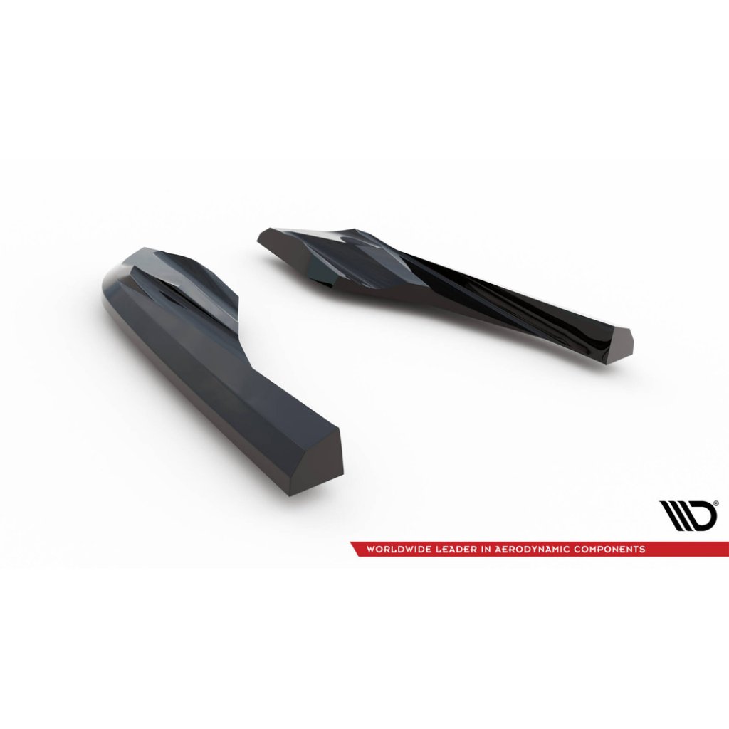 Maxton Design boční difuzory pod zadní nárazník pro Porsche Taycan 4S, černý lesklý plast ABS, Cross Turismo