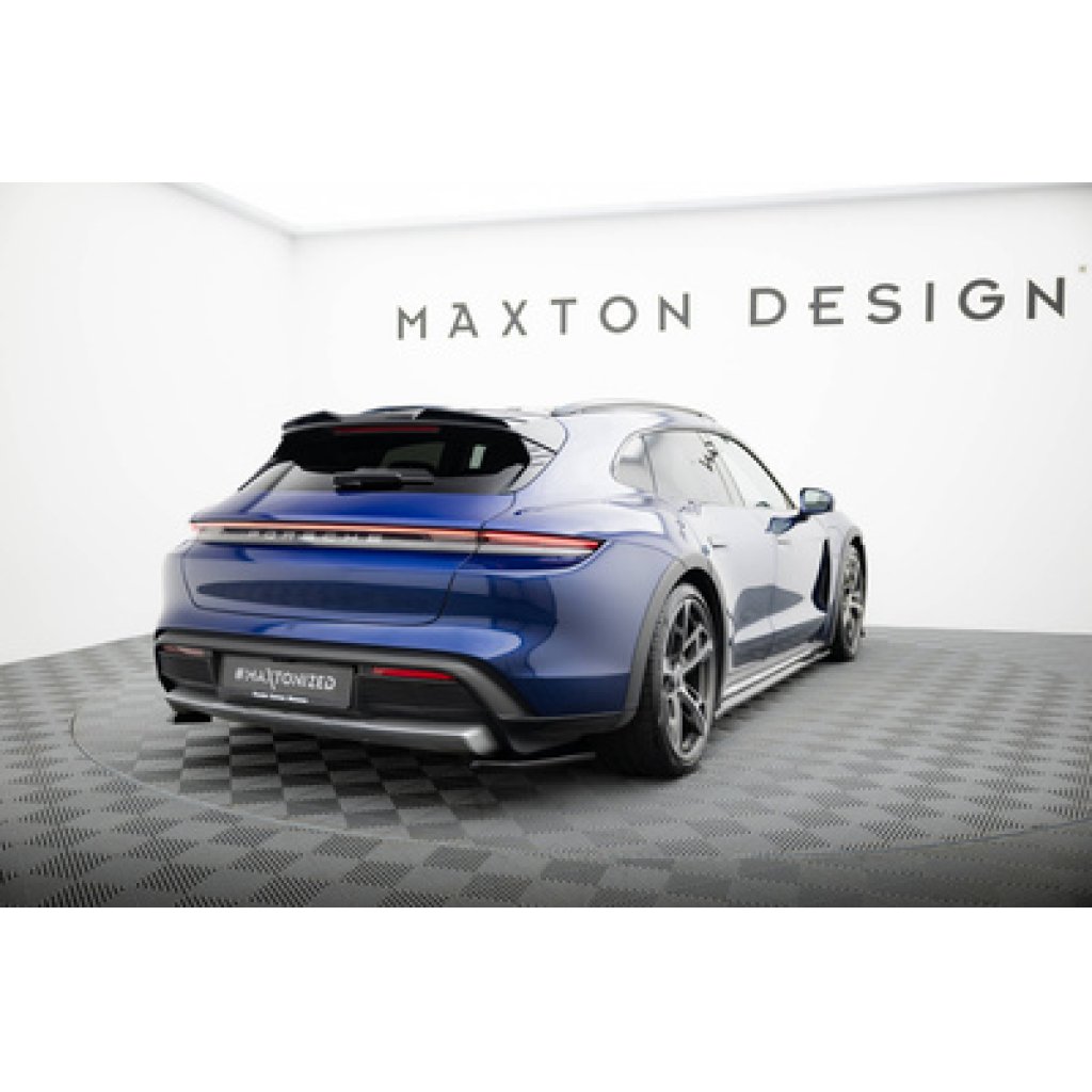 Maxton Design boční difuzory pod zadní nárazník pro Porsche Taycan 4S, černý lesklý plast ABS, Cross Turismo