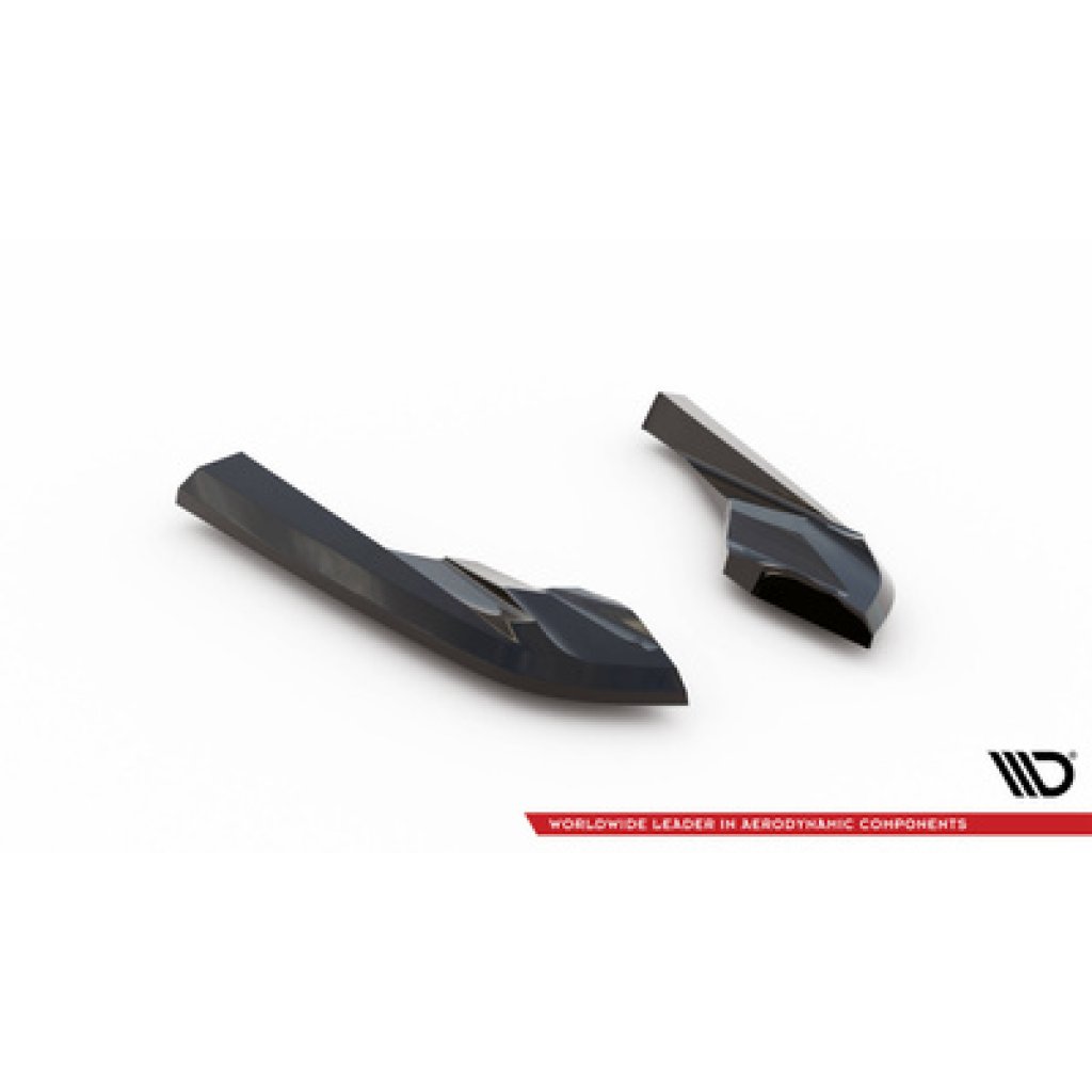 Maxton Design boční difuzory pod zadní nárazník pro Porsche Taycan 4S, černý lesklý plast ABS, Cross Turismo