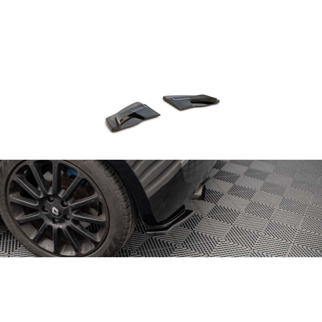 Maxton Design boční difuzory pod zadní nárazník pro Renault Clio RS Mk3, černý lesklý plast ABS