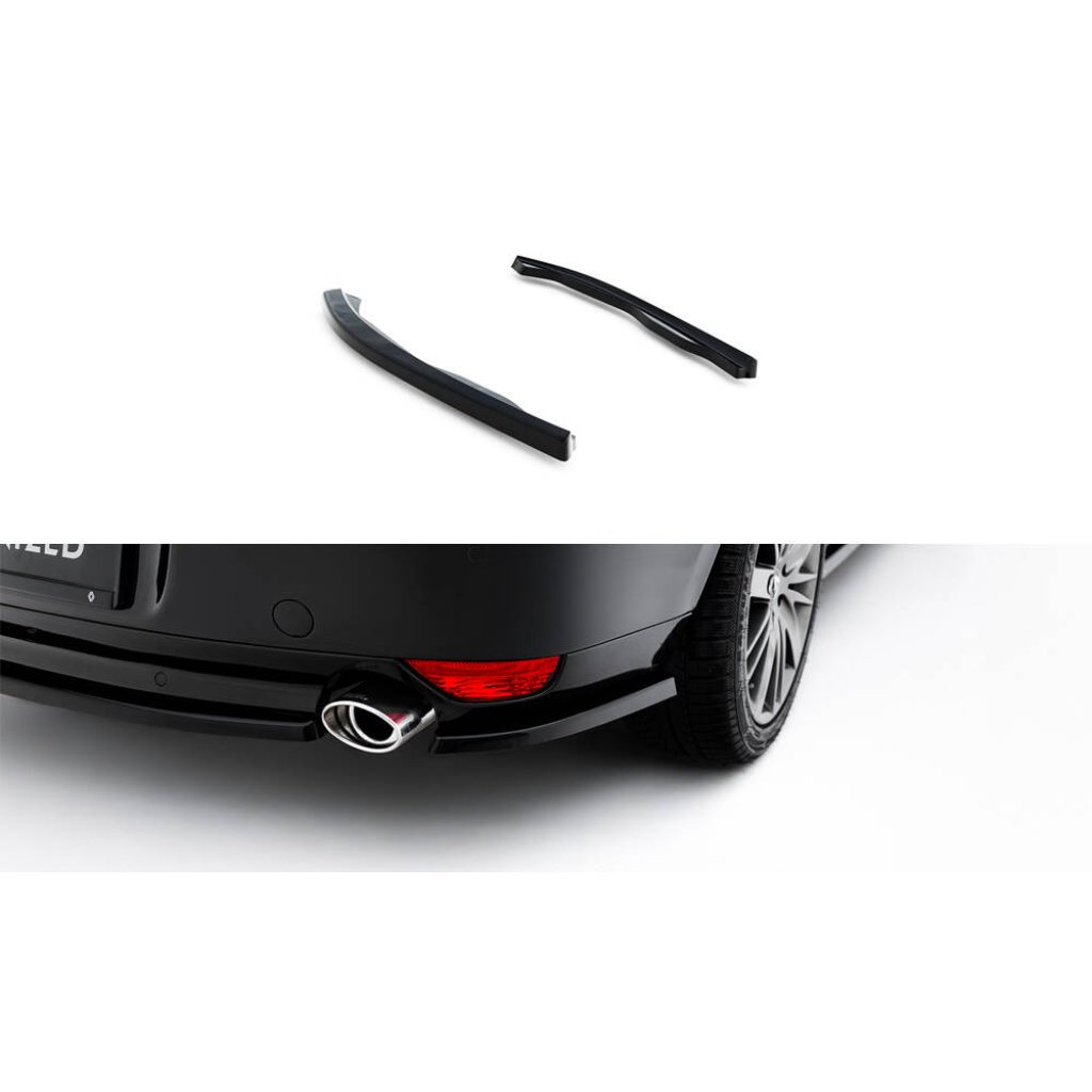 Maxton Design boční difuzory pod zadní nárazník pro Renault Laguna GT Mk3, černý lesklý plast ABS