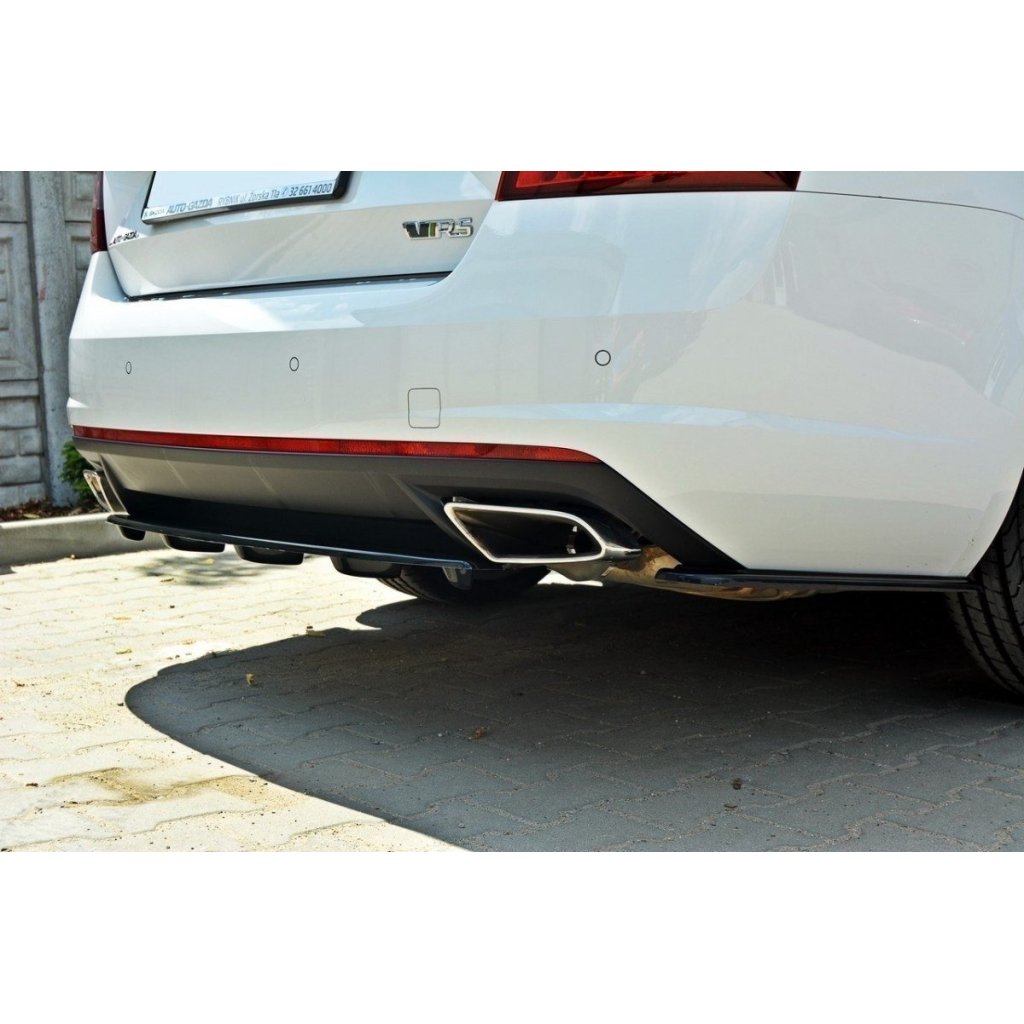 Maxton Design boční difuzory pod zadní nárazník pro Škoda Octavia RS Mk3, černý lesklý plast ABS