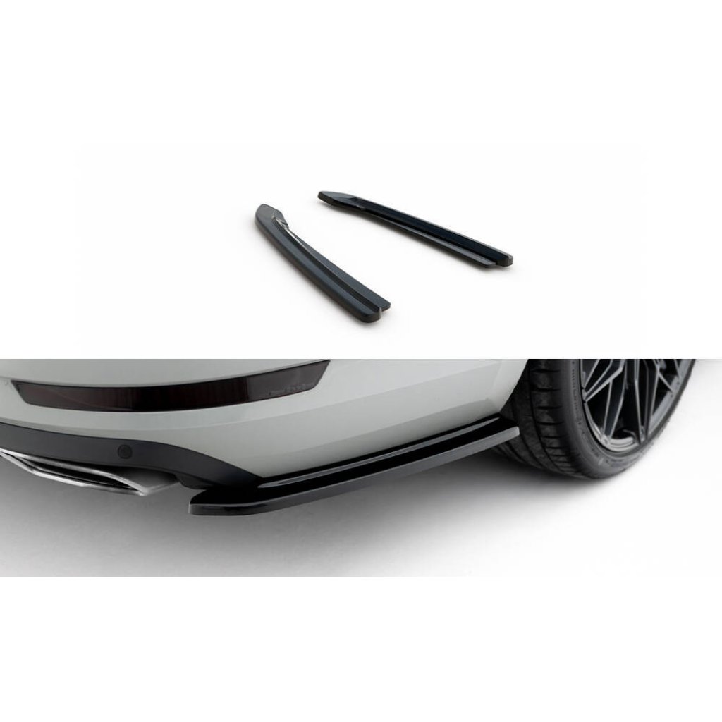 Maxton Design boční difuzory pod zadní nárazník pro Škoda Superb Mk3, černý lesklý plast ABS