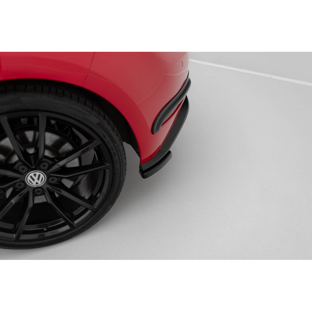 Maxton Design boční difuzory pod zadní nárazník pro Volkswagen Golf R-Line Mk7 Facelift, černý lesklý plast ABS, Hatchback / Variant