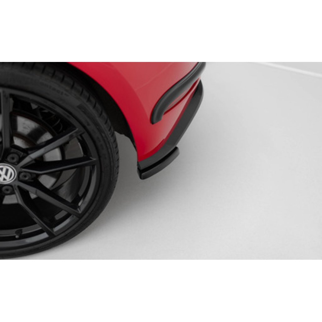Maxton Design boční difuzory pod zadní nárazník pro Volkswagen Golf R-Line Mk7 Facelift, černý lesklý plast ABS, Hatchback / Variant