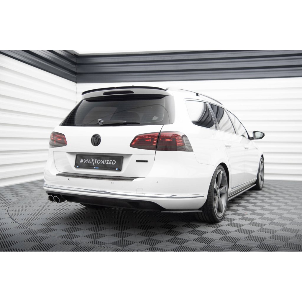 Maxton Design boční difuzory pod zadní nárazník pro Volkswagen Passat Mk7 (B7), černý lesklý plast ABS, Variant
