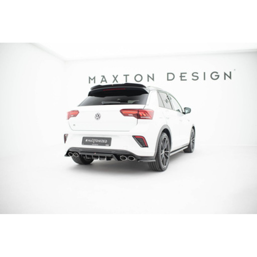 Maxton Design boční difuzory pod zadní nárazník pro Volkswagen T-roc R Mk1, černý lesklý plast ABS