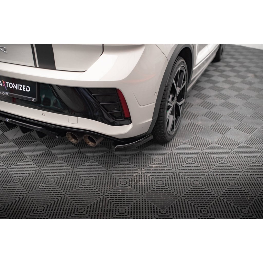 Maxton Design boční difuzory pod zadní nárazník pro Volkswagen T-roc R Mk1, černý lesklý plast ABS, vč. R-Line