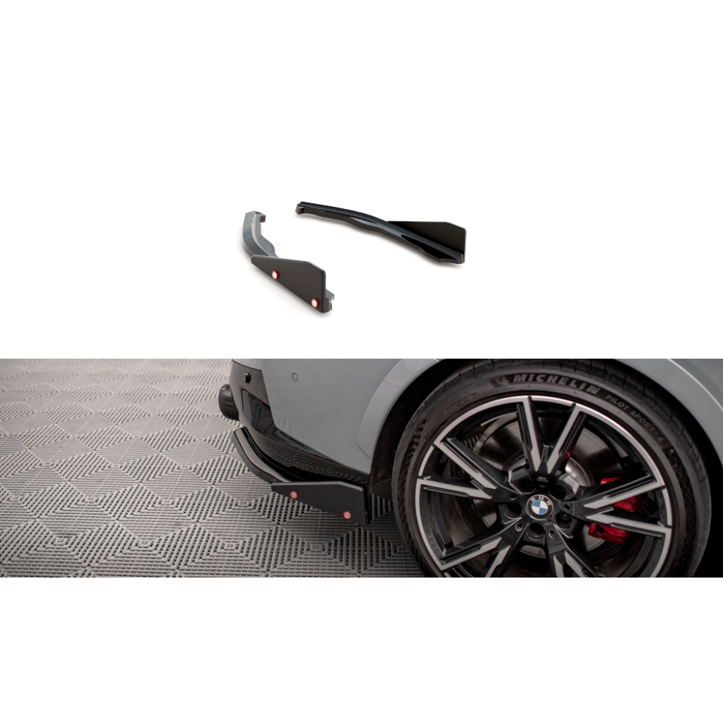 Maxton Design boční difuzory pod zadní nárazník s křidélky ver.2 pro BMW řada 2 G42 M240i, plast ABS bez povrchové úpravy