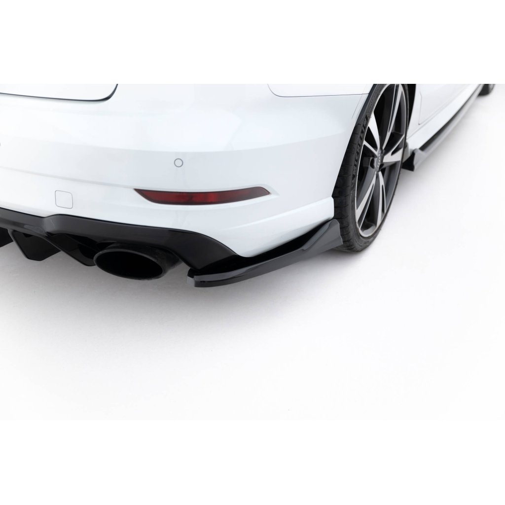 Maxton Design boční difuzory pod zadní nárazník v.5 pro Audi RS3 8V FL, černý lesklý plast ABS, Sedan