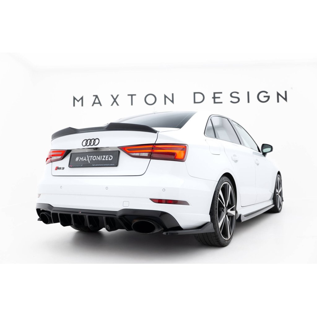 Maxton Design boční difuzory pod zadní nárazník v.5 pro Audi RS3 8V FL, černý lesklý plast ABS, Sedan