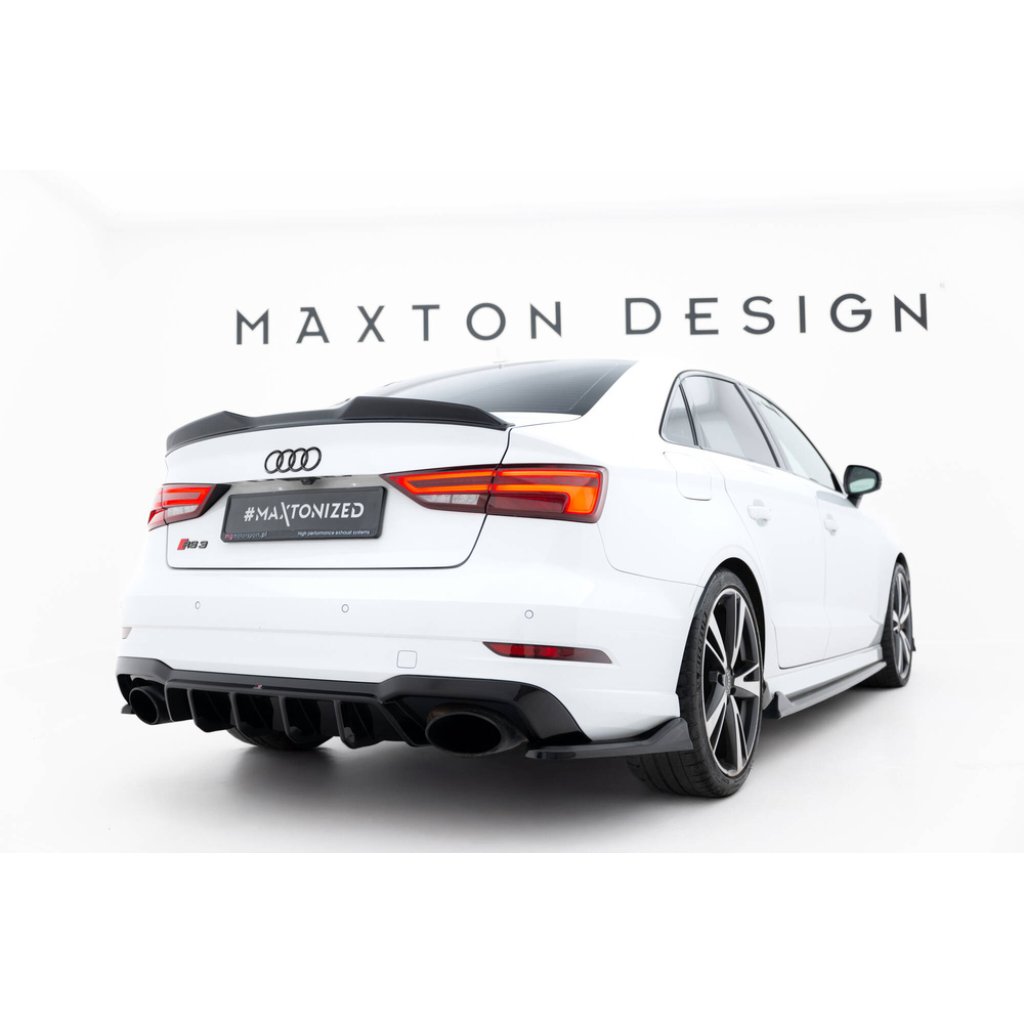 Maxton Design boční difuzory pod zadní nárazník v.5 pro Audi RS3 8V FL, černý lesklý plast ABS, Sedan