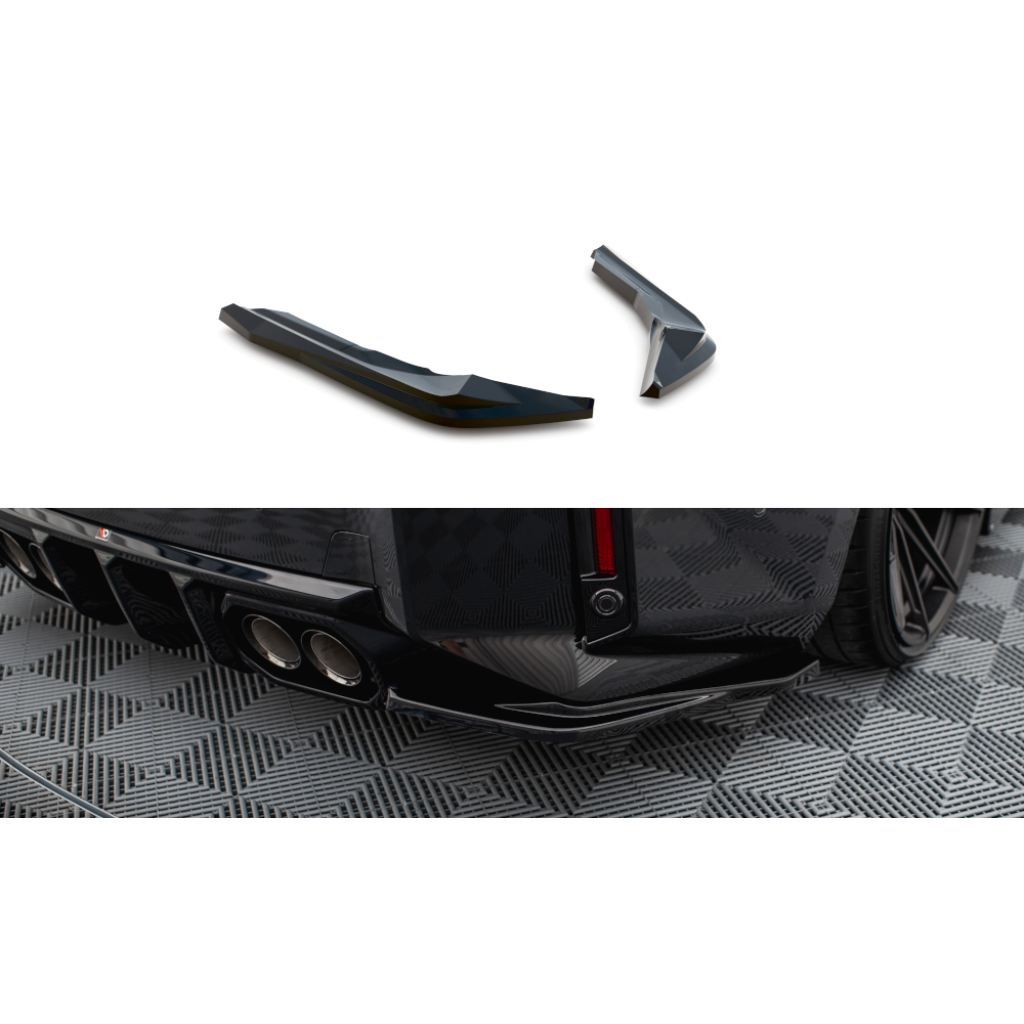Maxton Design boční difuzory pod zadní nárazník v.5 pro BMW M2 G87, černý lesklý plast ABS