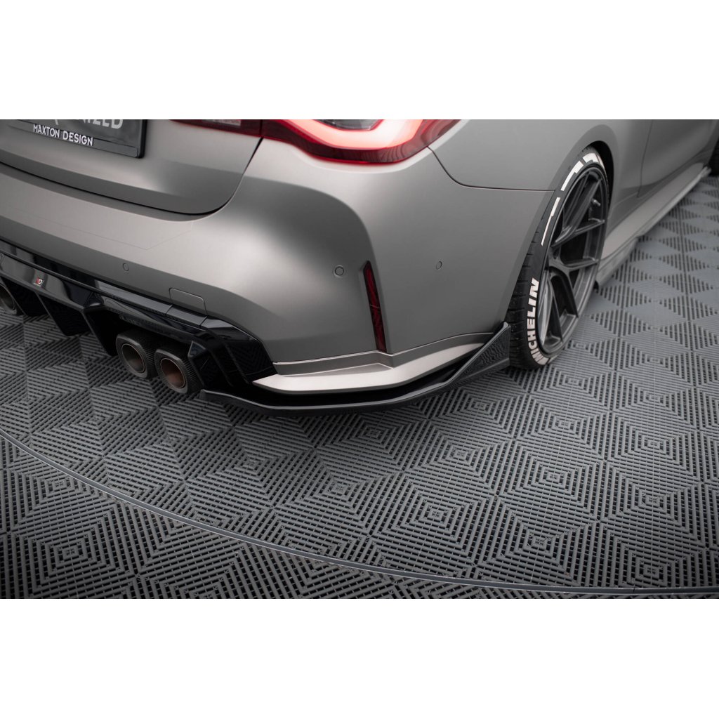 Maxton Design boční difuzory pod zadní nárazník v.5 pro BMW řada M4 G82, G83, černý lesklý plast ABS, Coupe/Convertible