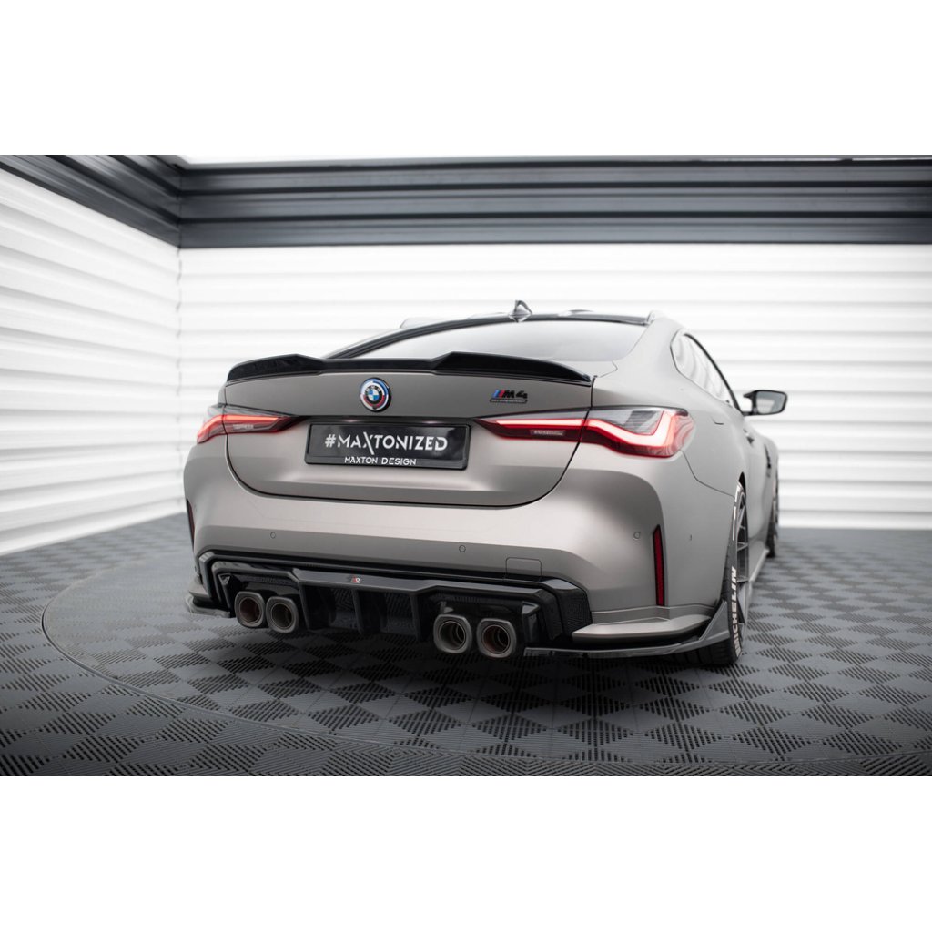 Maxton Design boční difuzory pod zadní nárazník v.5 pro BMW řada M4 G82, G83, černý lesklý plast ABS, Coupe/Convertible