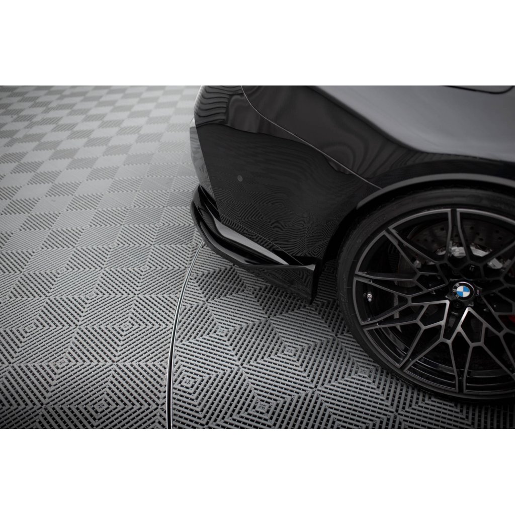 Maxton Design boční difuzory pod zadní nárazník v.6 csl look pro BMW M3 G80, černý lesklý plast ABS