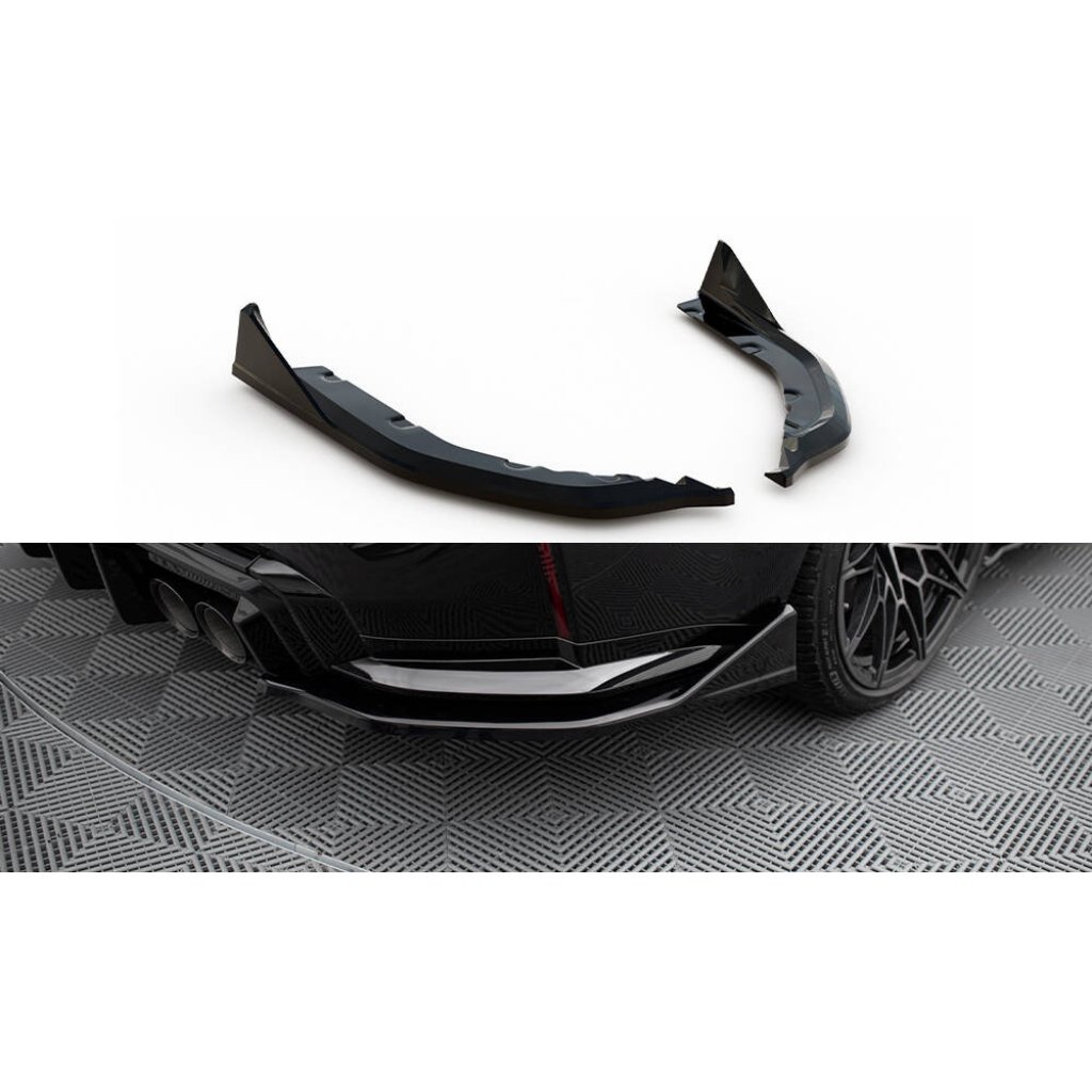 Maxton Design boční difuzory pod zadní nárazník v.6 csl look pro BMW M3 G80, černý lesklý plast ABS