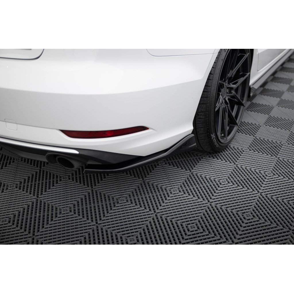 Maxton Design boční difuzory pod zadní nárazník ver.1 pro Audi A3 8V FL, černý lesklý plast ABS, Sedan