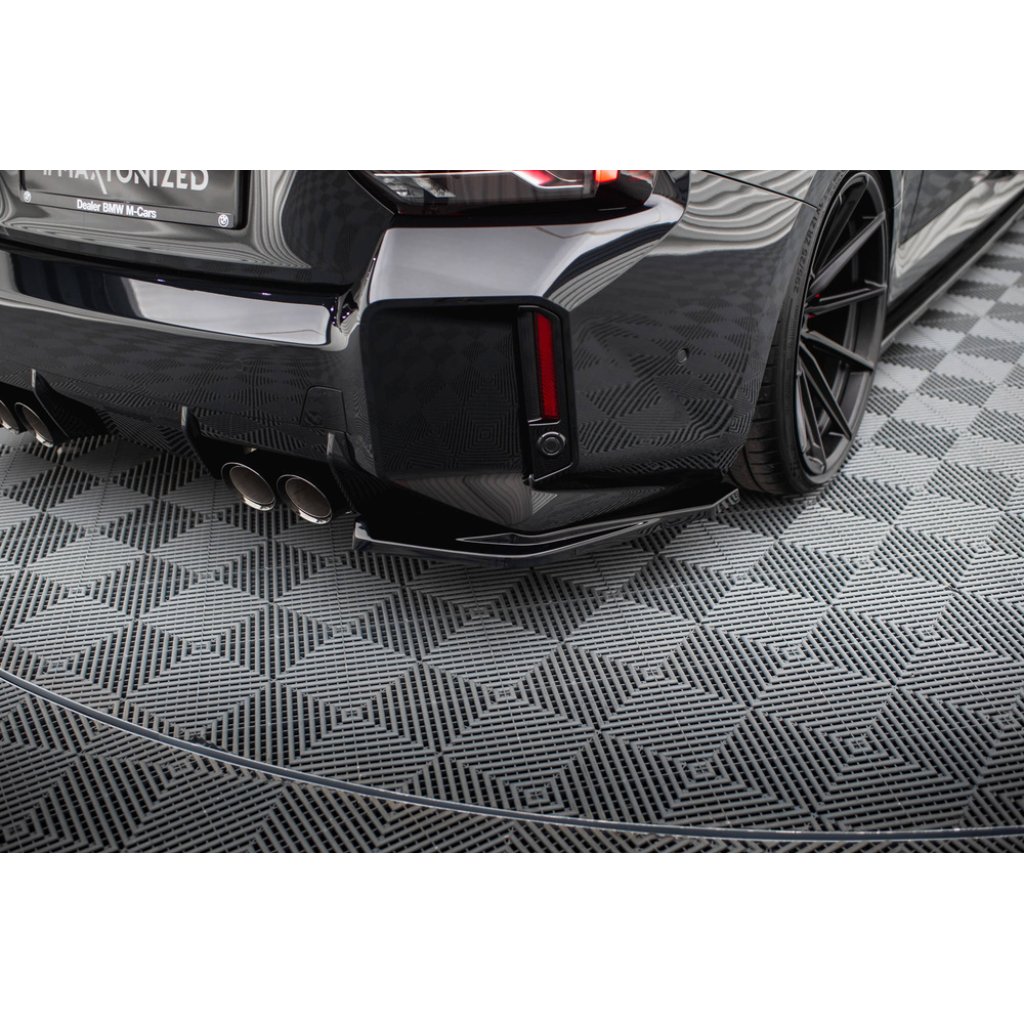 Maxton Design boční difuzory pod zadní nárazník ver.1 pro BMW M2 G87, černý lesklý plast ABS