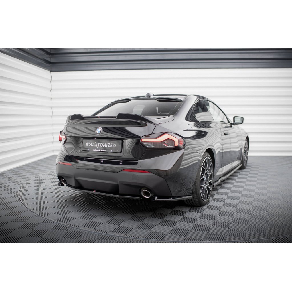 Maxton Design boční difuzory pod zadní nárazník ver.1 pro BMW řada 2 G42 Standard, černý lesklý plast ABS