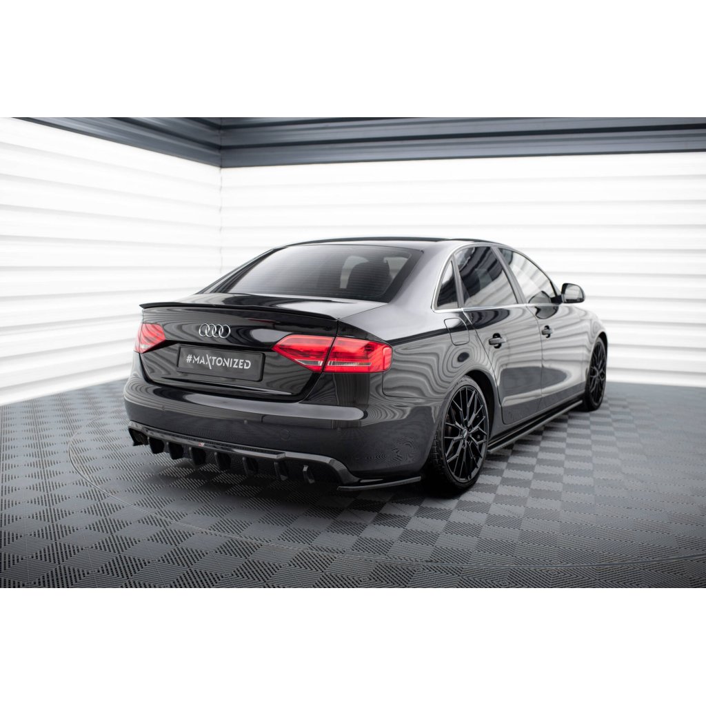 Maxton Design boční difuzory pod zadní nárazník ver.2 pro Audi A4 B8, černý lesklý plast ABS, Sedan / Avant