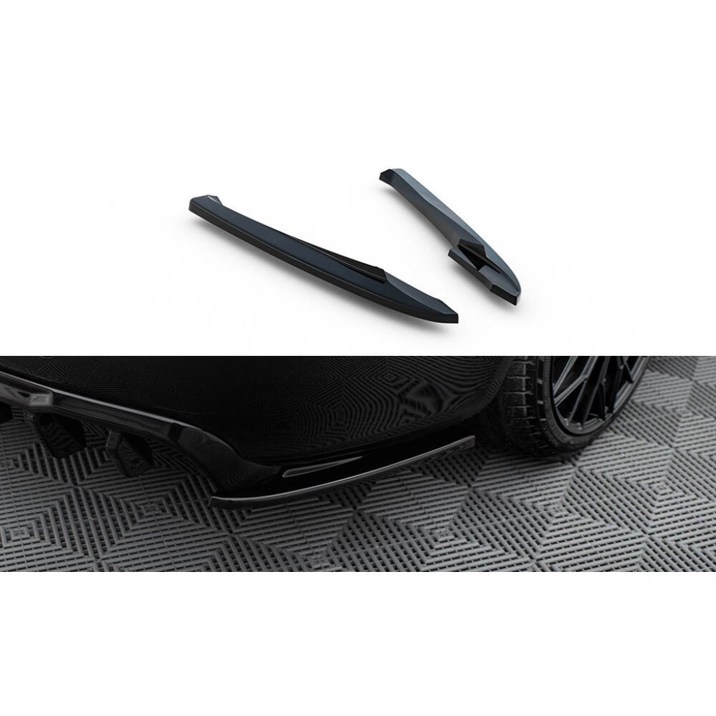 Maxton Design boční difuzory pod zadní nárazník ver.2 pro Audi A4 B8, černý lesklý plast ABS, Sedan / Avant