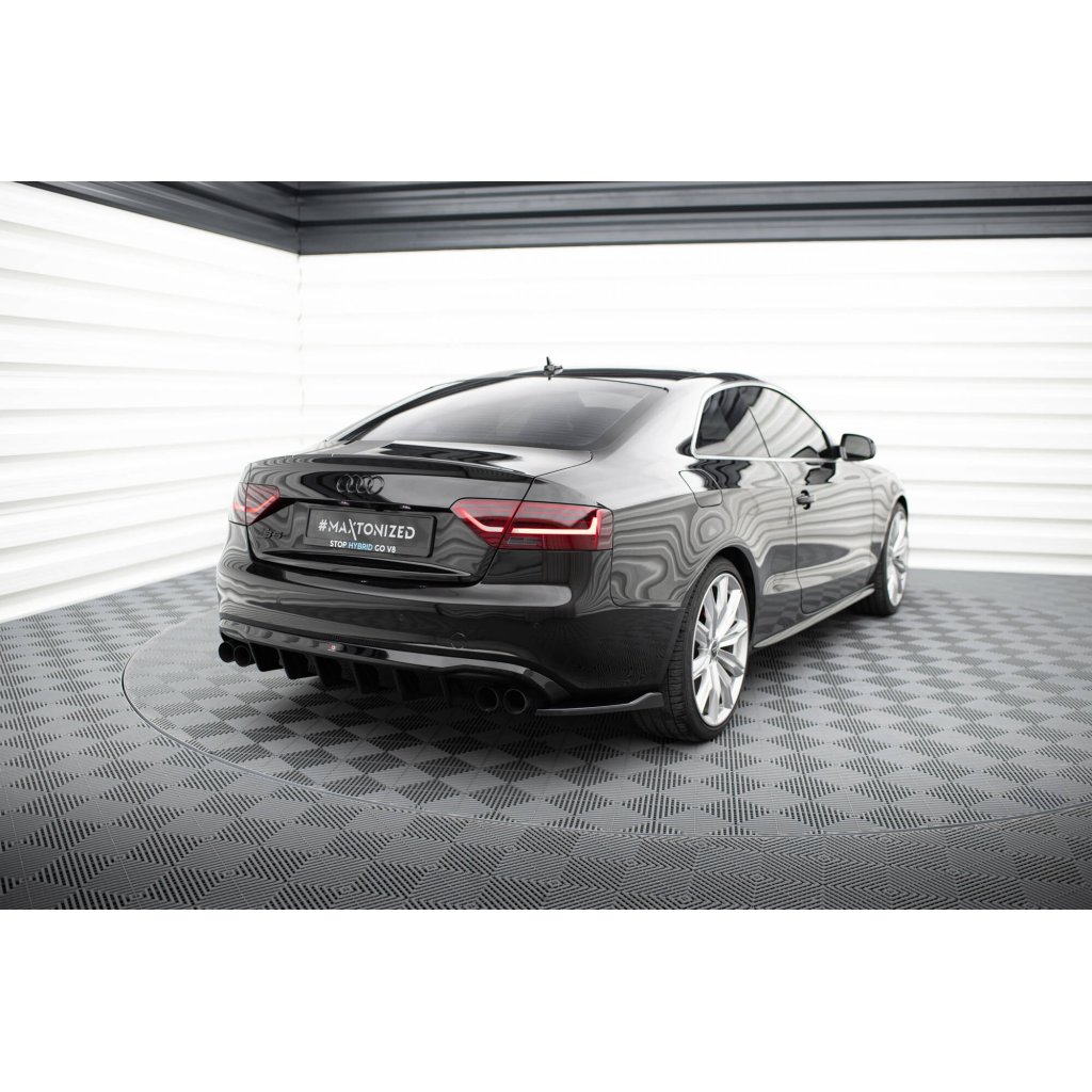 Maxton Design boční difuzory pod zadní nárazník ver.2 pro Audi A5 8T, černý lesklý plast ABS, S-line Coupe/S-line Cabrio