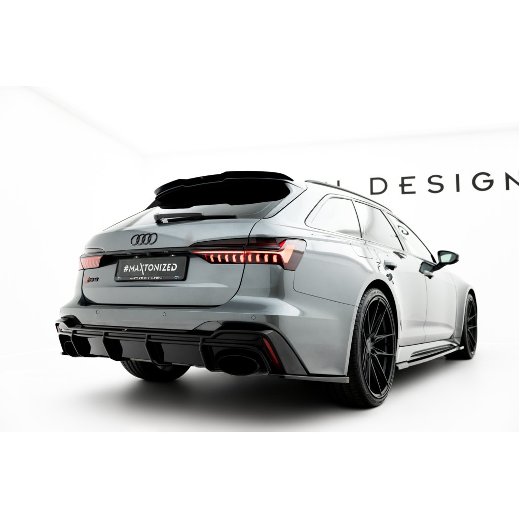 Maxton Design boční difuzory pod zadní nárazník ver.2 pro Audi RS6 C8, černý lesklý plast ABS