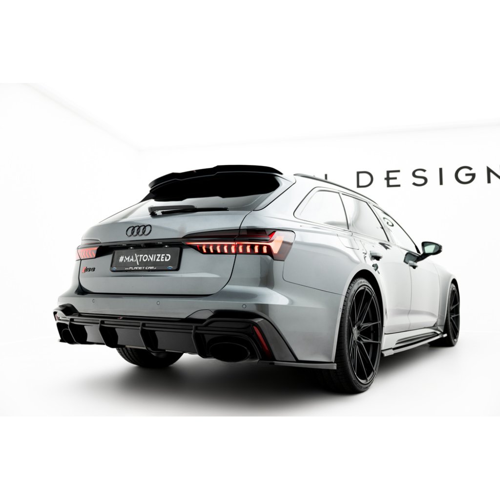 Maxton Design boční difuzory pod zadní nárazník ver.2 pro Audi RS7 C8, černý lesklý plast ABS