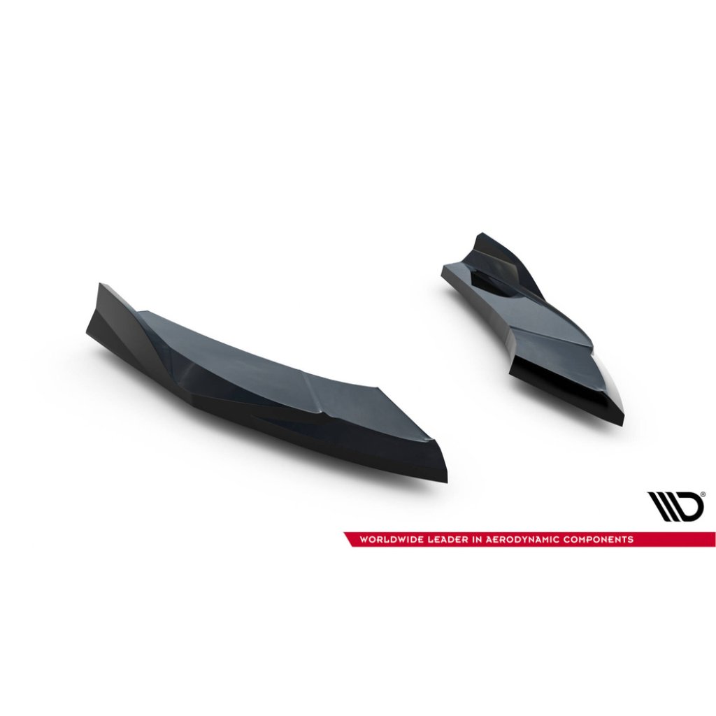 Maxton Design boční difuzory pod zadní nárazník ver.2 pro Audi S3 8Y Facelift, černý lesklý plast ABS