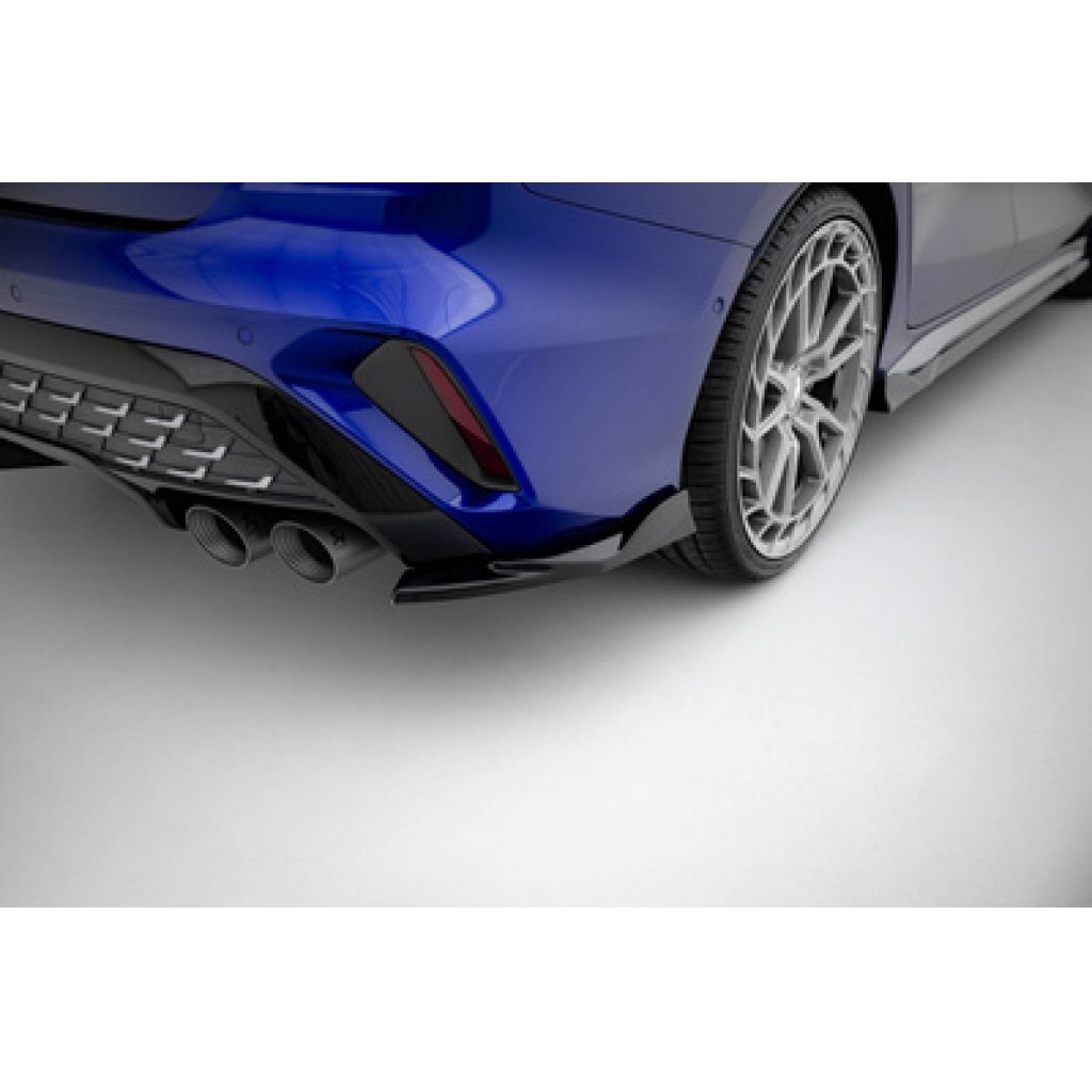 Maxton Design boční difuzory pod zadní nárazník ver.2 pro Audi S3 8Y Facelift, černý lesklý plast ABS
