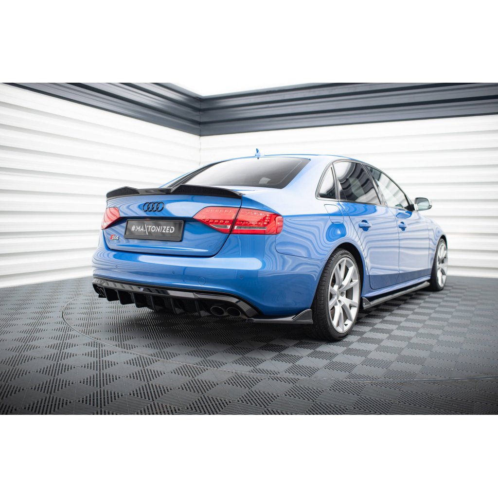 Maxton Design boční difuzory pod zadní nárazník ver.2 pro Audi S4 B8, černý lesklý plast ABS, Sedan