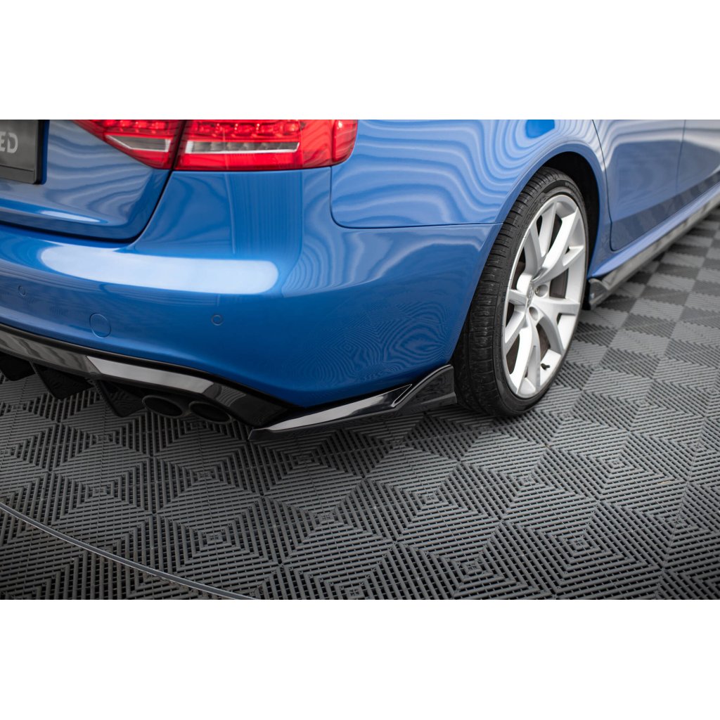 Maxton Design boční difuzory pod zadní nárazník ver.2 pro Audi S4 B8, černý lesklý plast ABS, Sedan