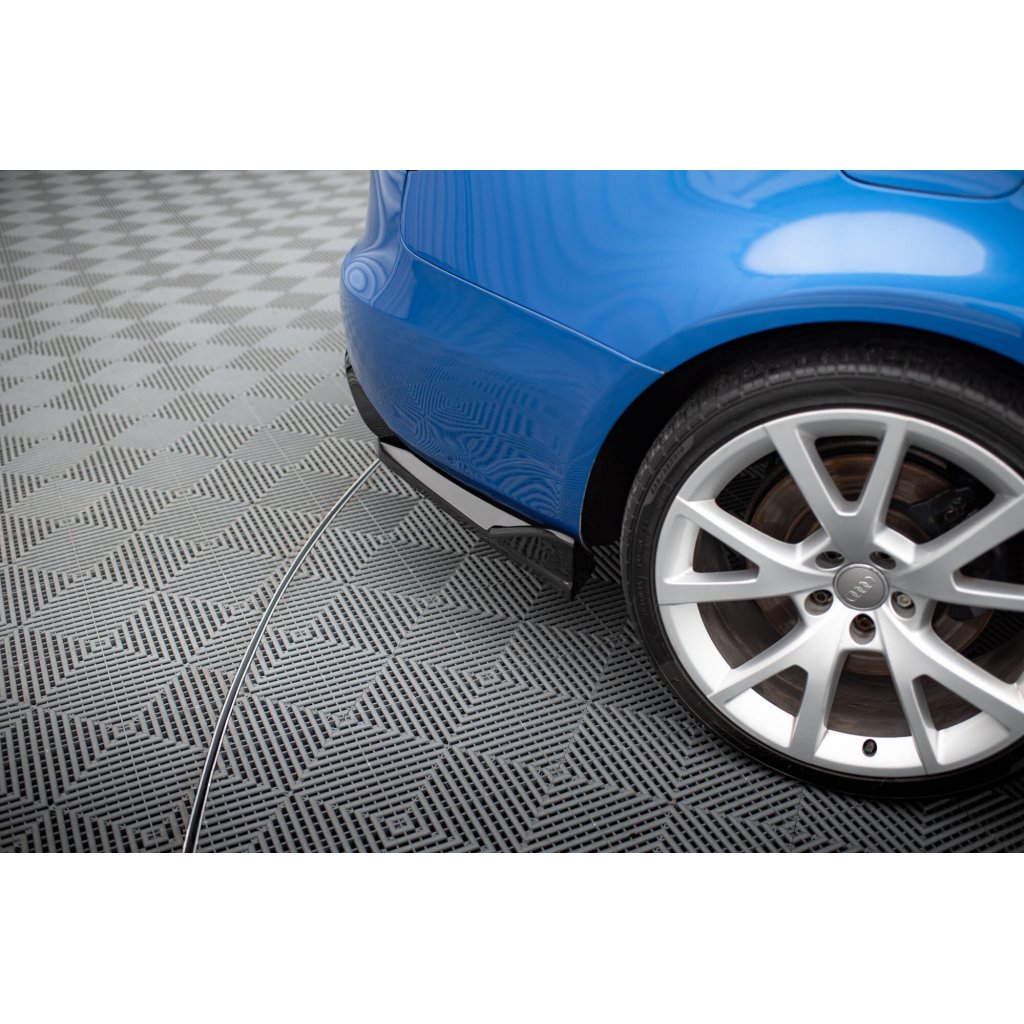 Maxton Design boční difuzory pod zadní nárazník ver.2 pro Audi S4 B8, černý lesklý plast ABS, Sedan
