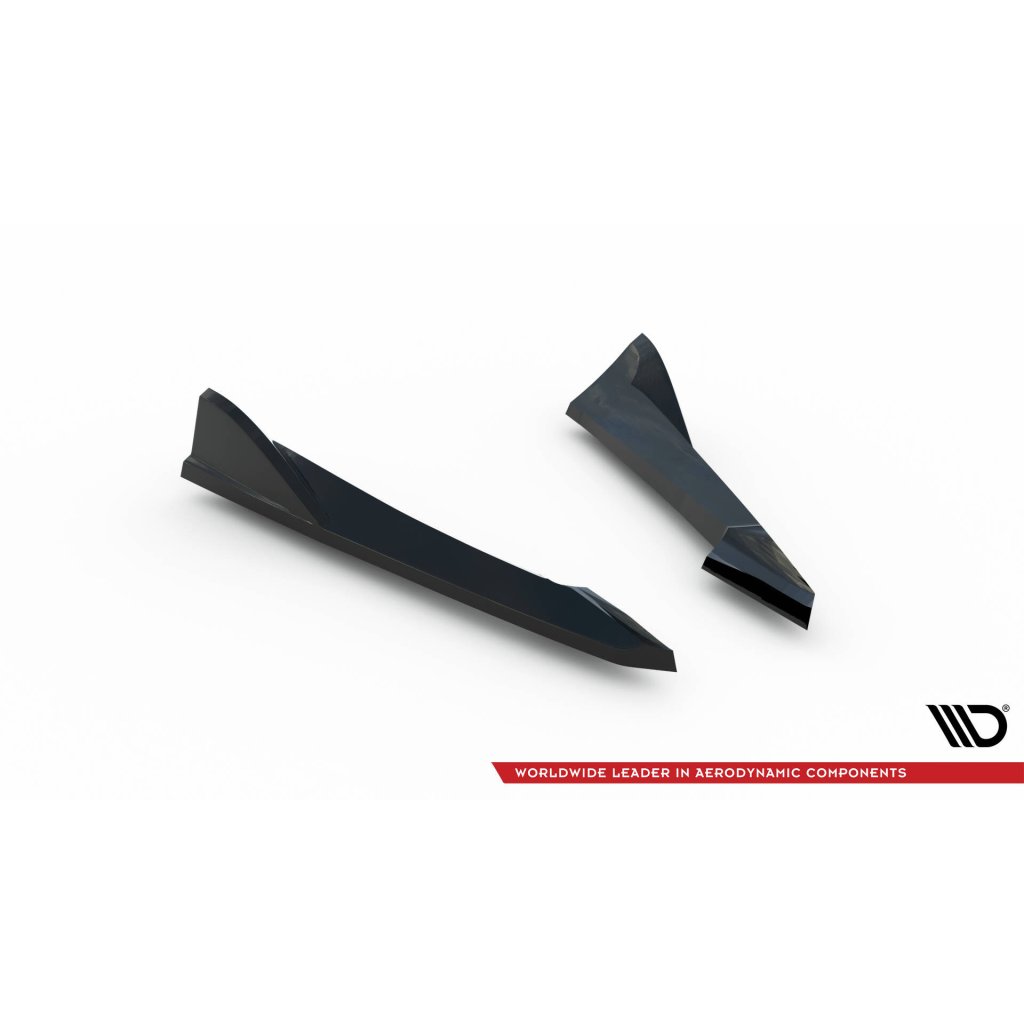 Maxton Design boční difuzory pod zadní nárazník ver.2 pro Audi S4 B8, černý lesklý plast ABS, Sedan