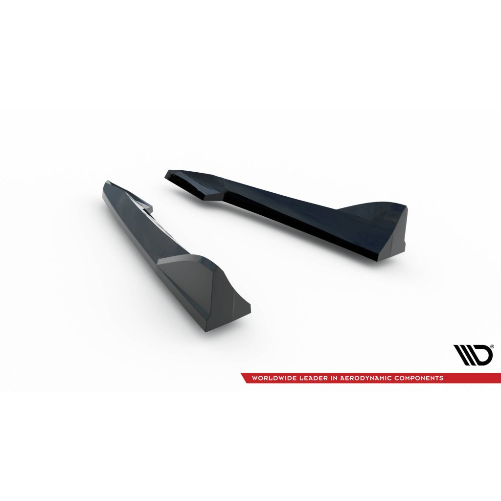 Maxton Design boční difuzory pod zadní nárazník ver.2 pro Audi S4 B8, černý lesklý plast ABS, Sedan