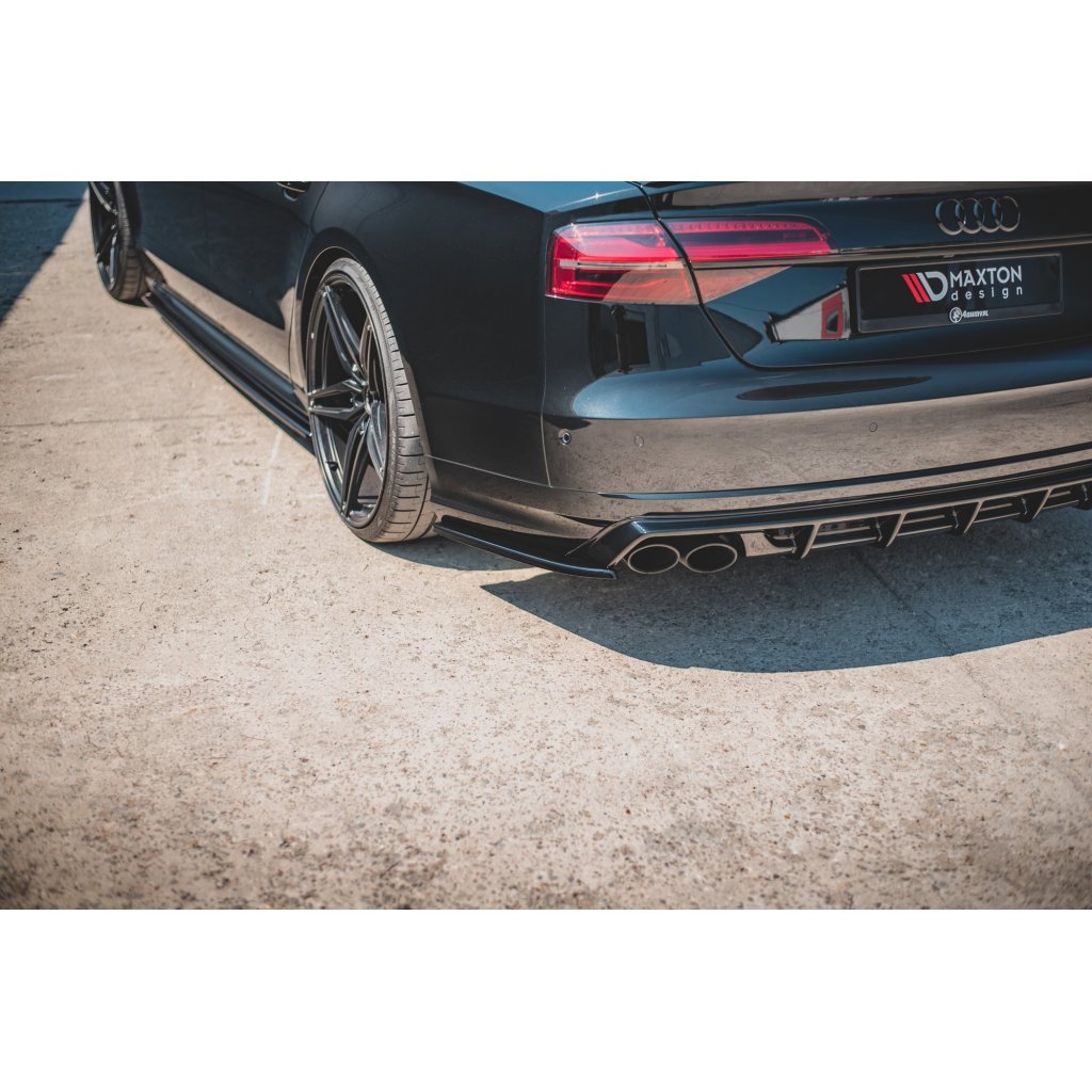 Maxton Design boční difuzory pod zadní nárazník ver.2 pro Audi S8 D4 FL, černý lesklý plast ABS