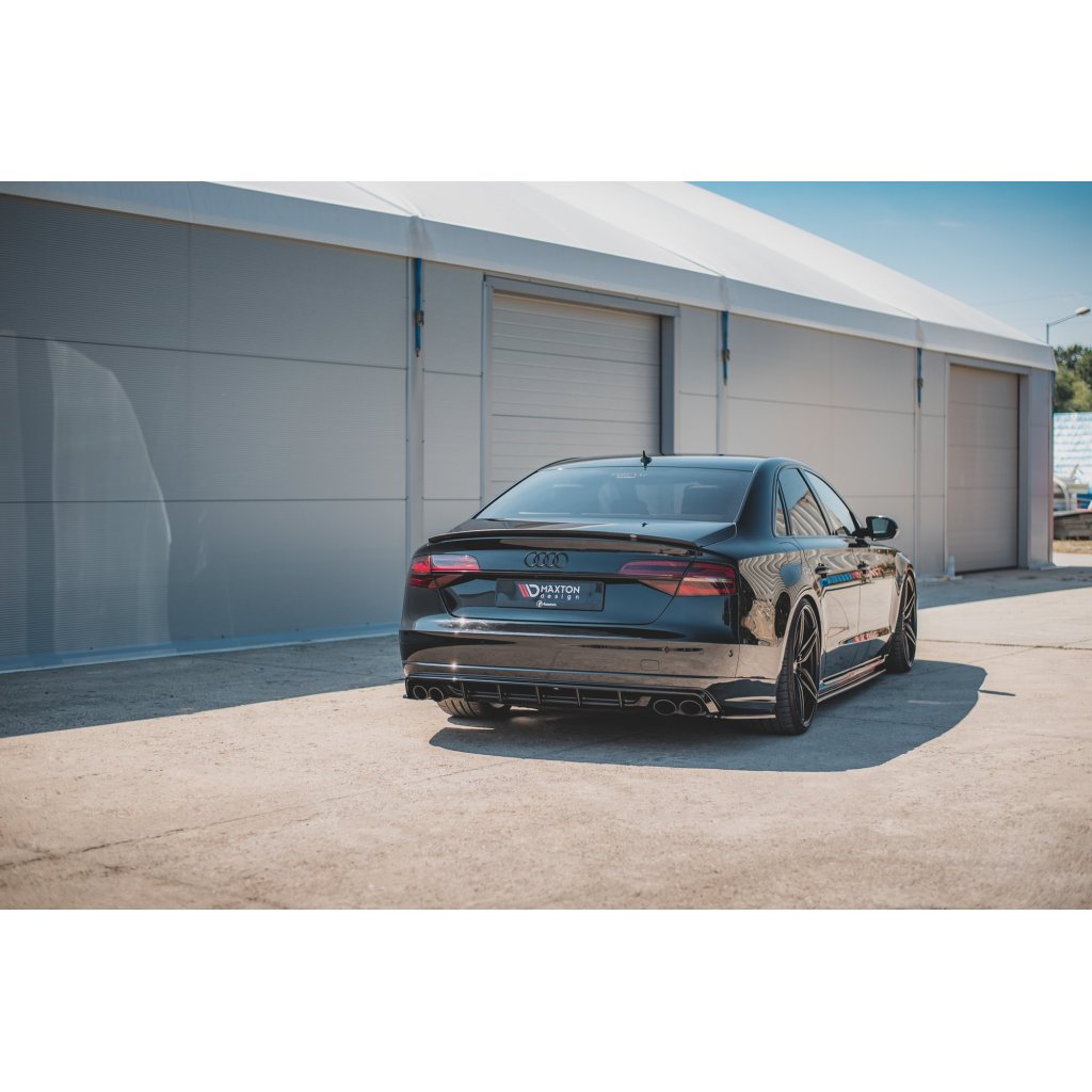 Maxton Design boční difuzory pod zadní nárazník ver.2 pro Audi S8 D4 FL, černý lesklý plast ABS