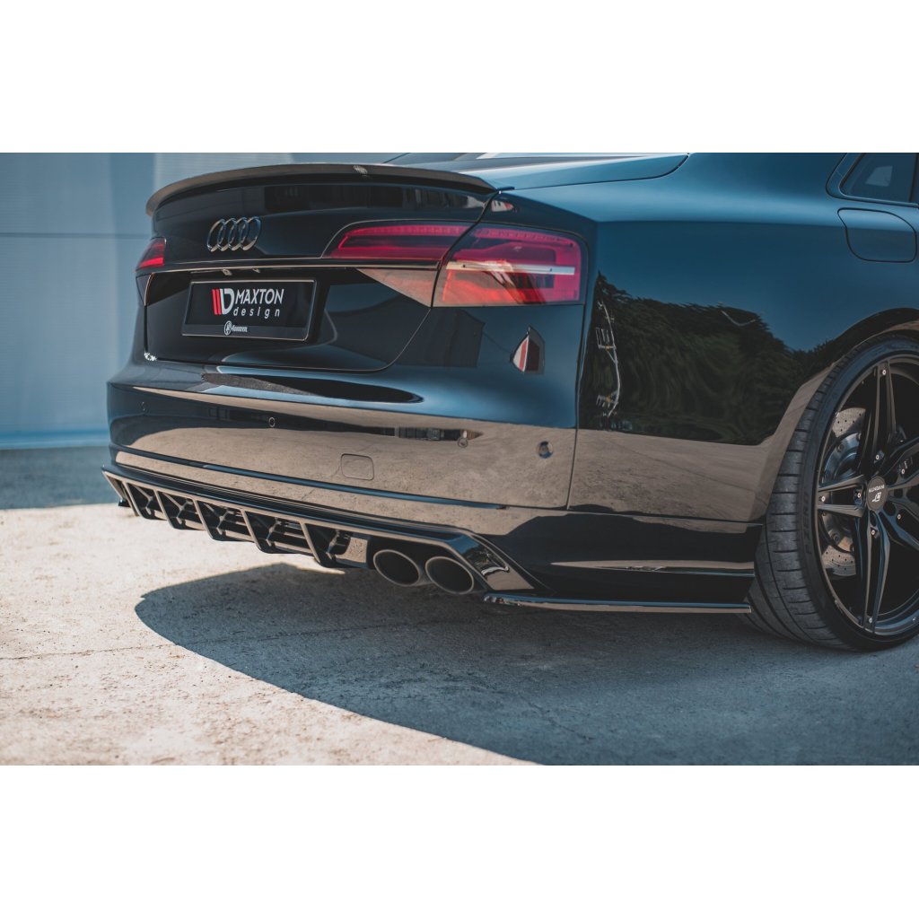 Maxton Design boční difuzory pod zadní nárazník ver.2 pro Audi S8 D4 FL, černý lesklý plast ABS