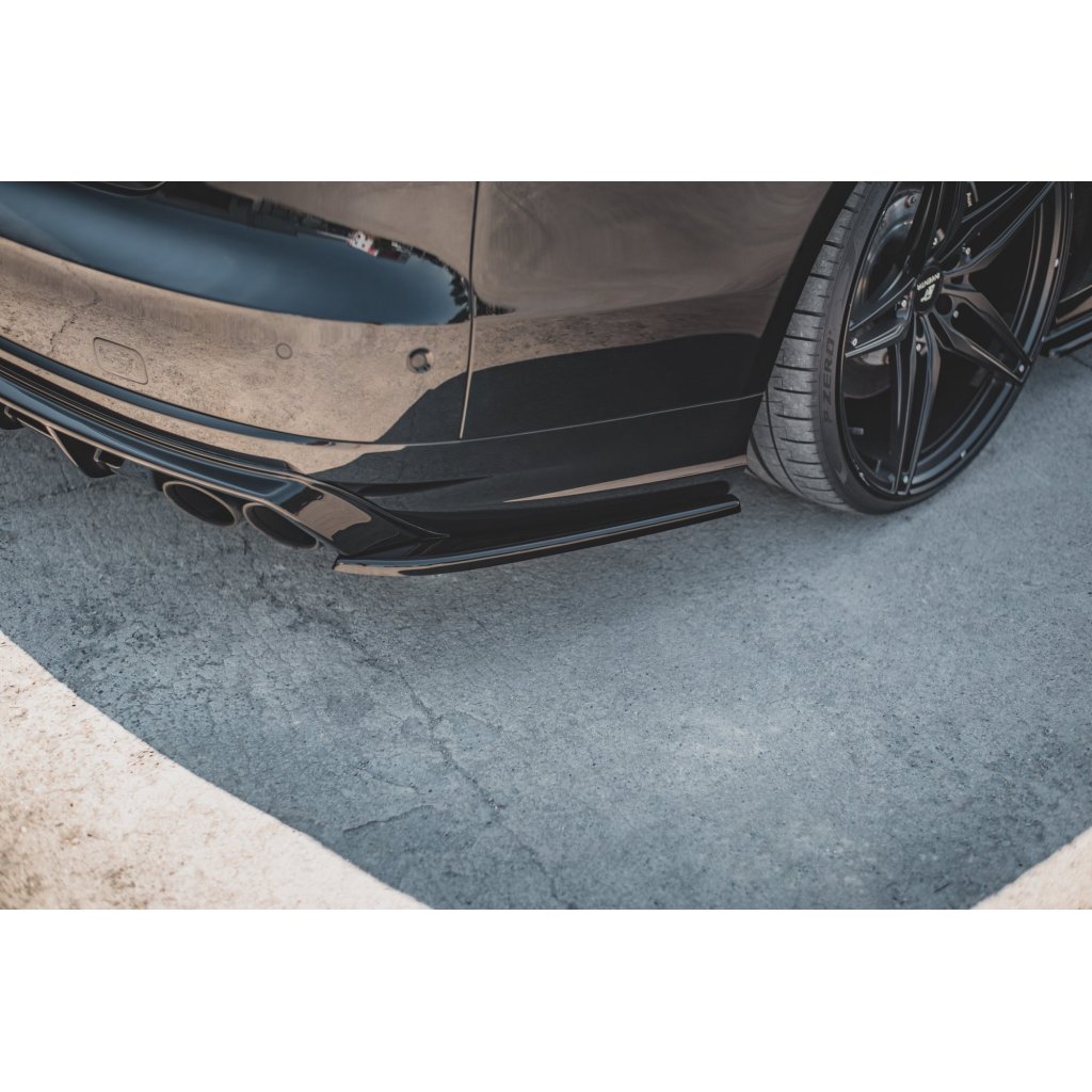 Maxton Design boční difuzory pod zadní nárazník ver.2 pro Audi S8 D4 FL, černý lesklý plast ABS