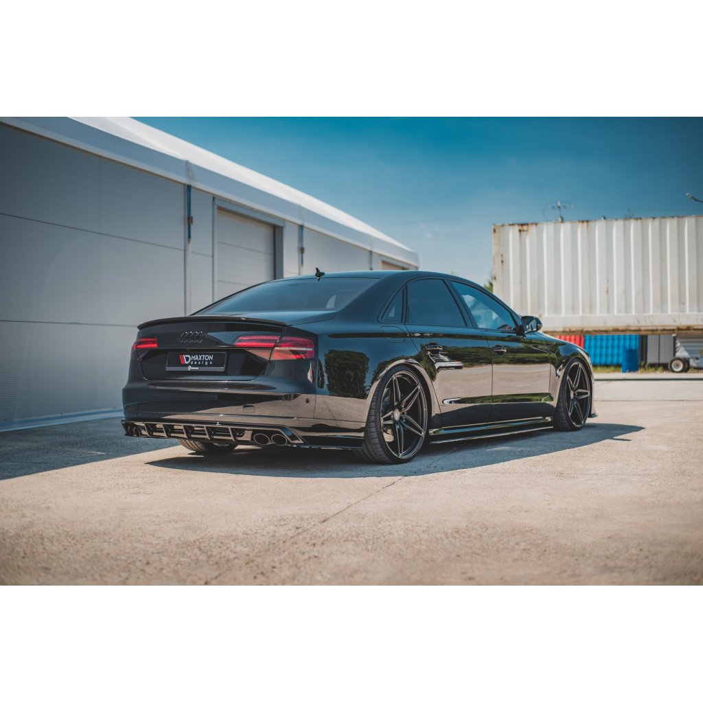 Maxton Design boční difuzory pod zadní nárazník ver.2 pro Audi S8 D4 FL, černý lesklý plast ABS