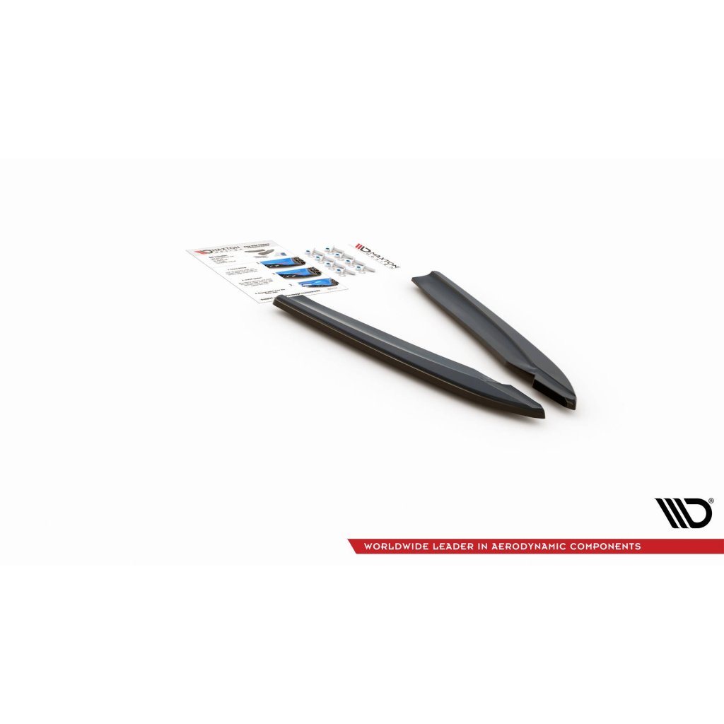 Maxton Design boční difuzory pod zadní nárazník ver.2 pro Audi S8 D4 FL, černý lesklý plast ABS