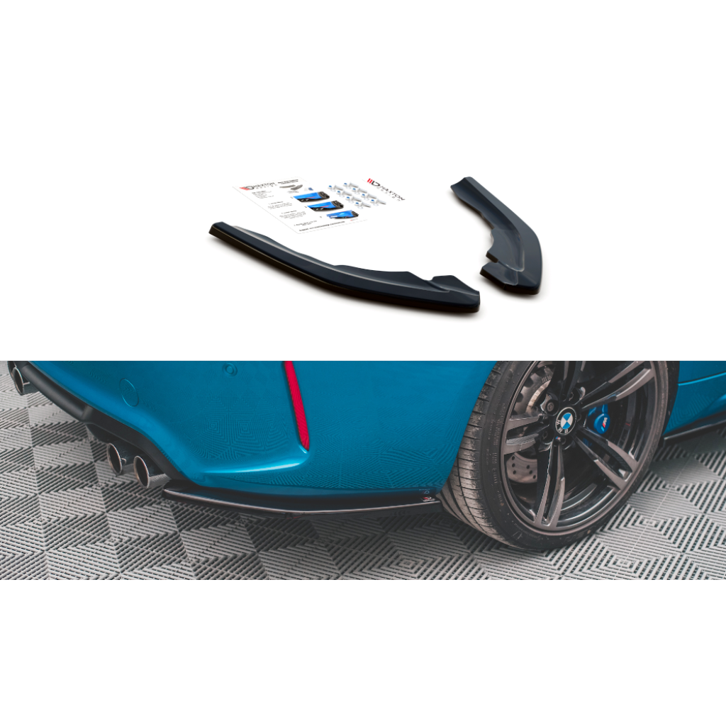 Maxton Design boční difuzory pod zadní nárazník ver.2 pro BMW M2 F87, carbon-Look